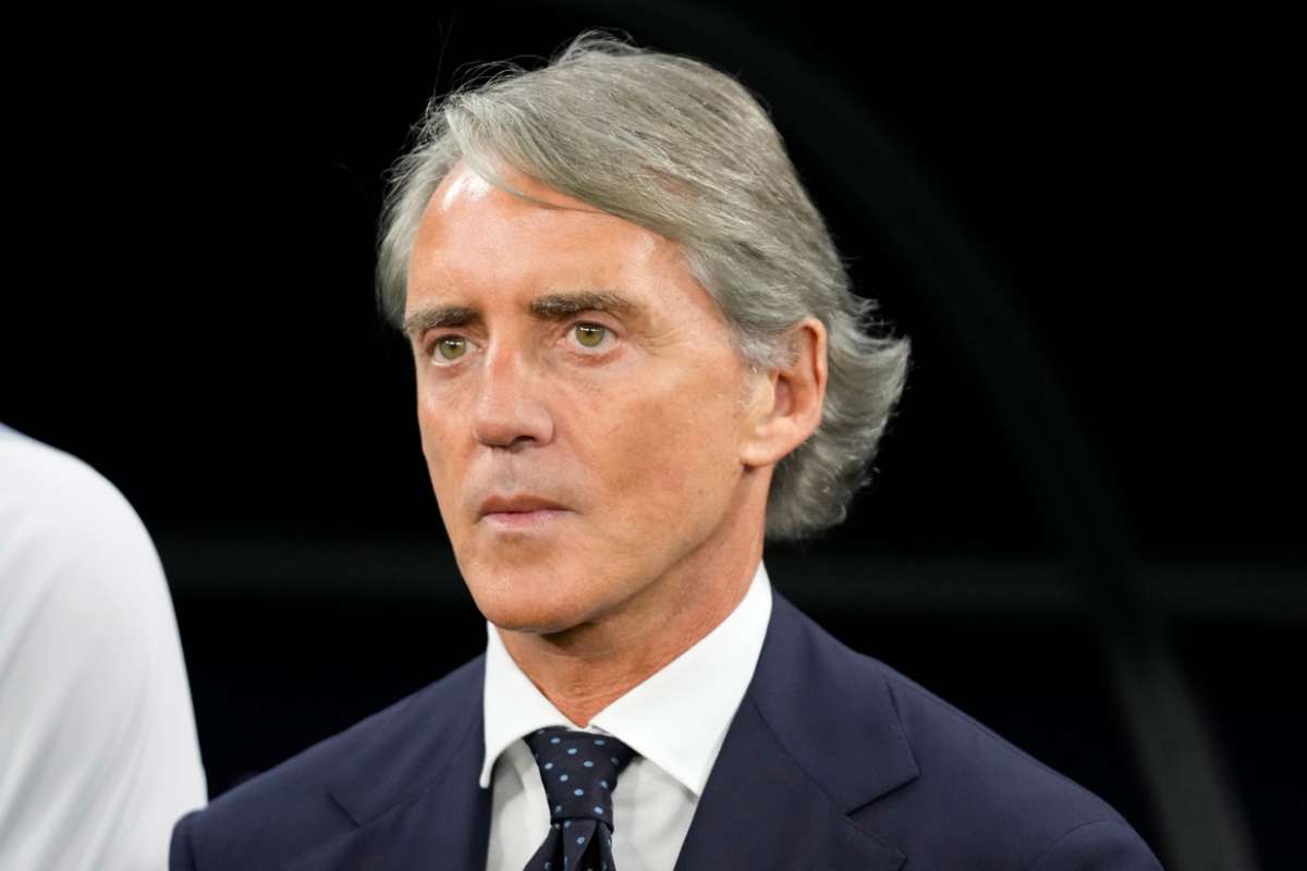 Mancini prima di una partita dell'Italia