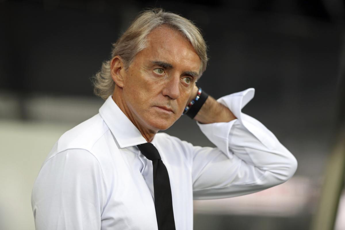 Mancini prima di una partita