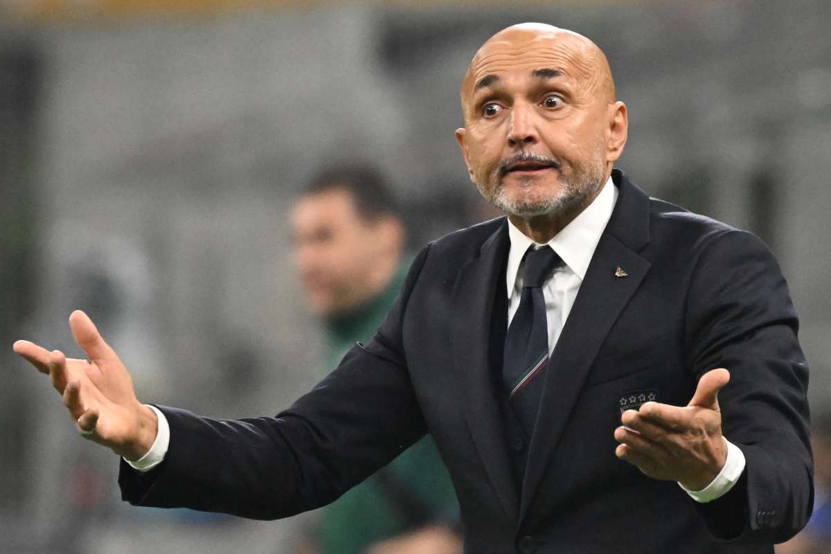 Italy’s head coach Luciano Spalletti reacts during the UEFA Nations League soccer match between Italy and France at the Giuseppe Meazza stadium in Milan, Italy, 17 Novembre 2024 